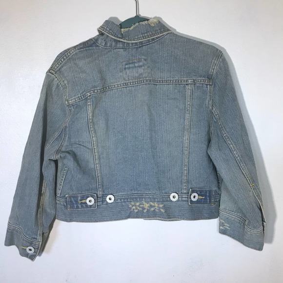 Levi's Jeans Button Front Crop Denim Jacket - Picture 8 of 10